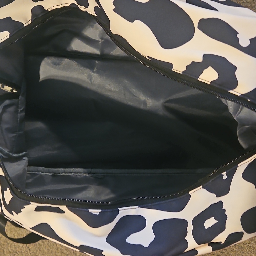 Black and White Animal Print Duffel Bag - Picture 4 of 9
